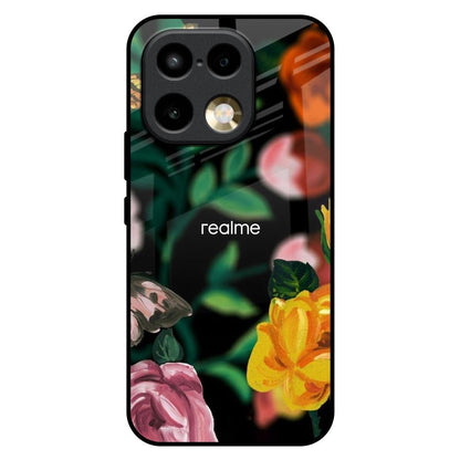 Flowers & Butterfly Realme 16 Pro Plus 5G Glass Back Cover Online