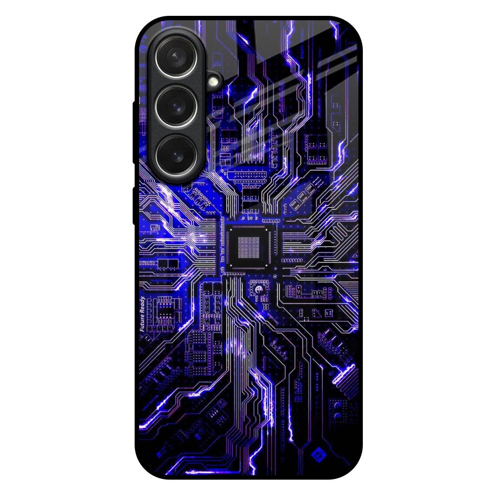 Techno Color Pattern Samsung Galaxy S26 5G Glass Back Cover Online