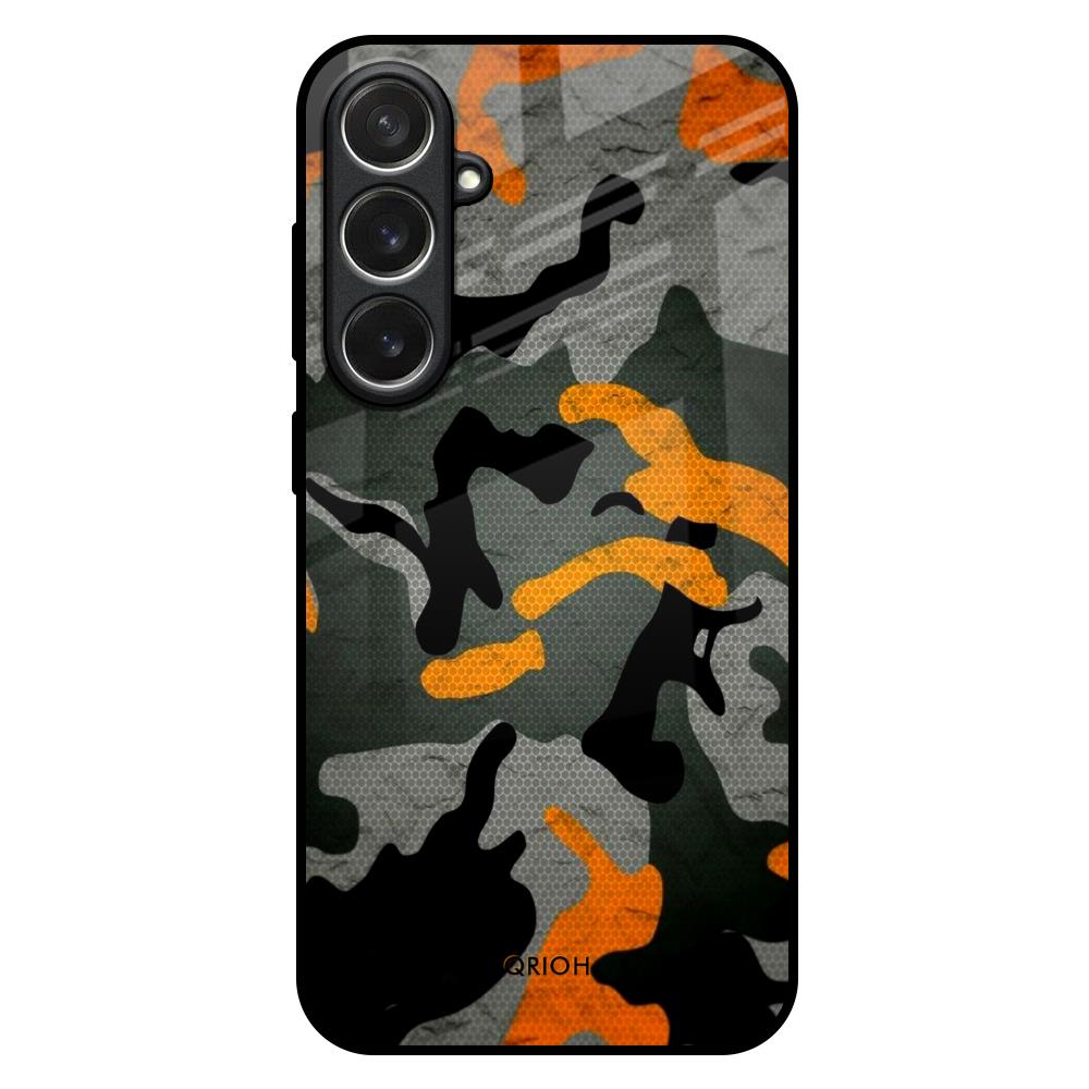 Camouflage Orange Samsung Galaxy S26 5G Glass Back Cover Online