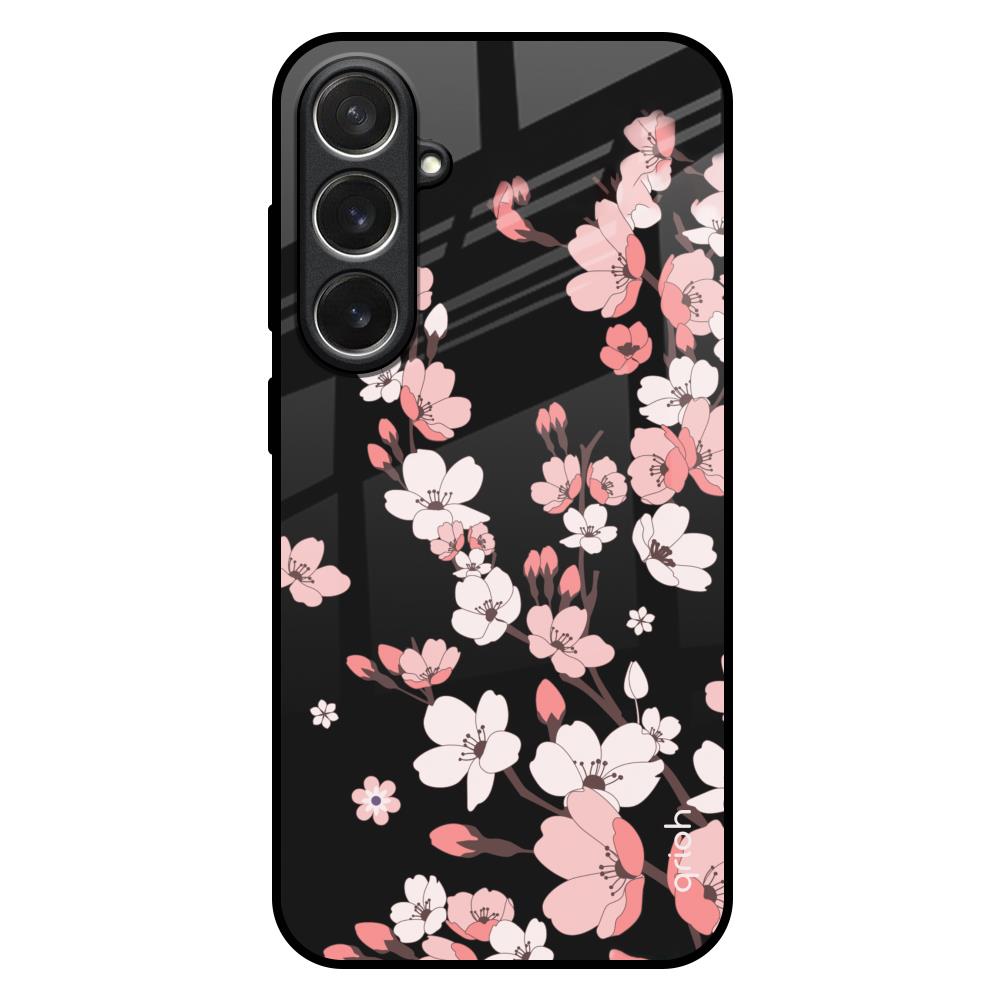 Black Cherry Blossom Samsung Galaxy S26 5G Glass Back Cover Online