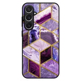 Purple Rhombus Marble Samsung Galaxy S26 5G Glass Back Cover Online