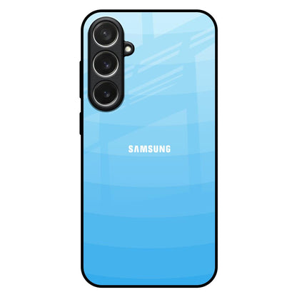 Wavy Blue Pattern Samsung Galaxy S26 5G Glass Back Cover Online