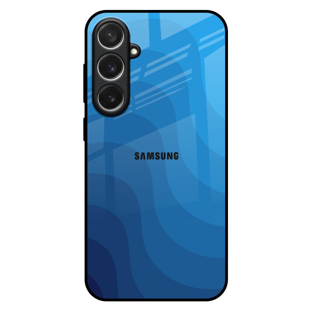 Blue Wave Abstract Samsung Galaxy S26 5G Glass Back Cover Online