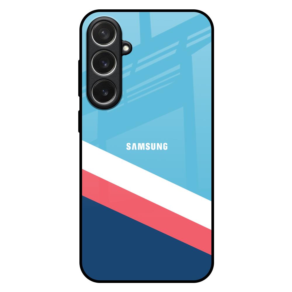 Pink & White Stripes Samsung Galaxy S26 5G Glass Back Cover Online