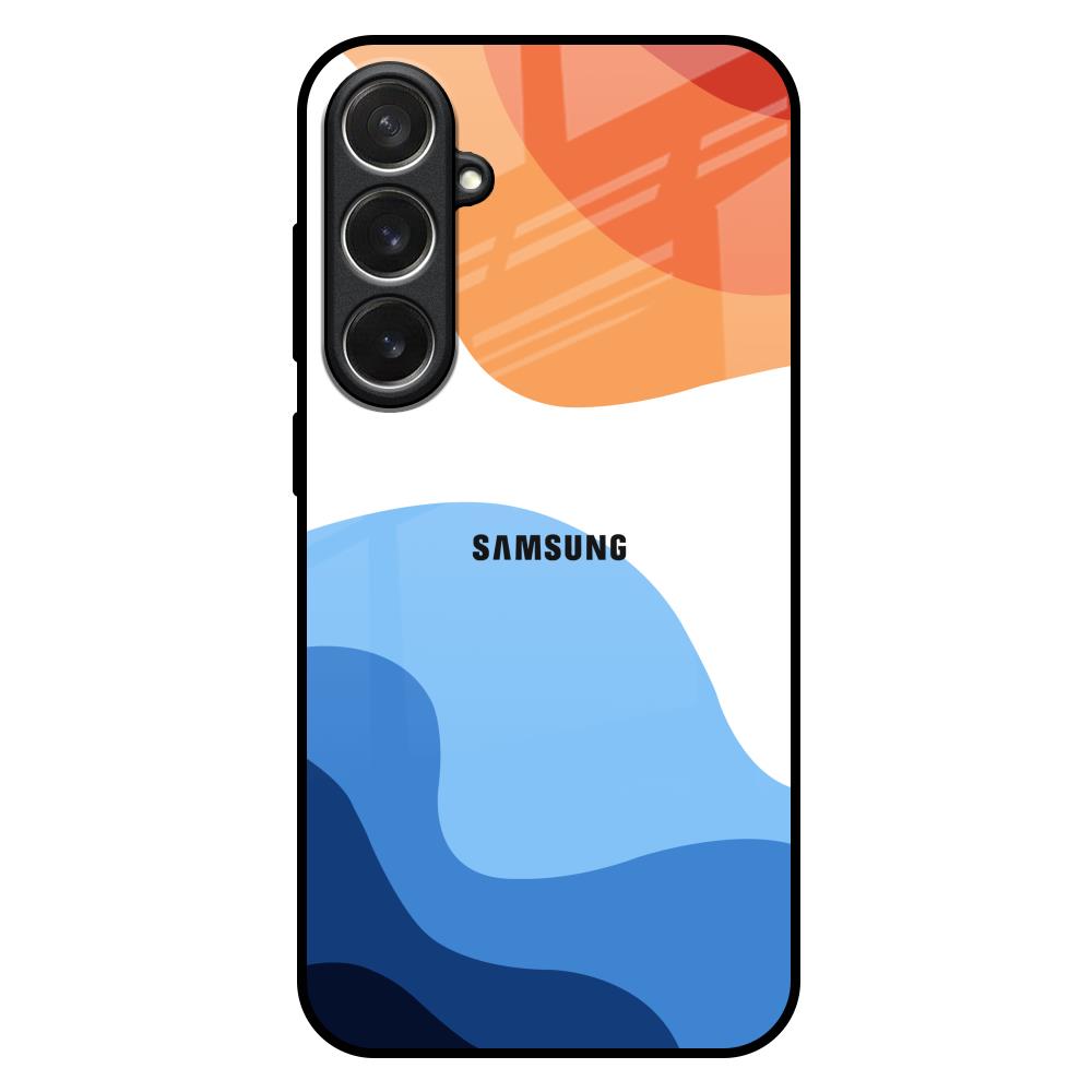 Wavy Color Pattern Samsung Galaxy S26 5G Glass Back Cover Online