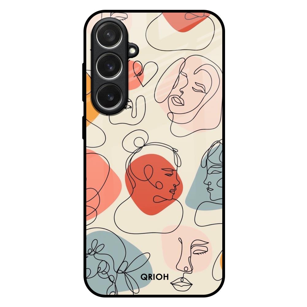 Abstract Faces Samsung Galaxy S26 Plus 5G Glass Back Cover Online