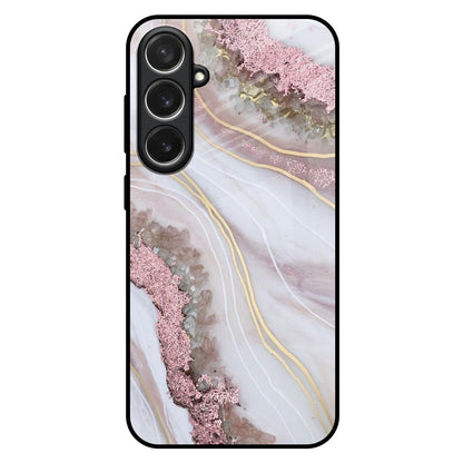 Pink & Gold Gllitter Marble Samsung Galaxy S26 Plus 5G Glass Back Cover Online