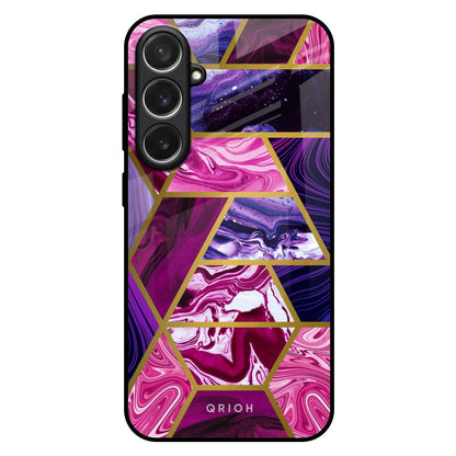 Electroplated Geometric Marble Samsung Galaxy S26 Plus 5G Glass Back Cover Online