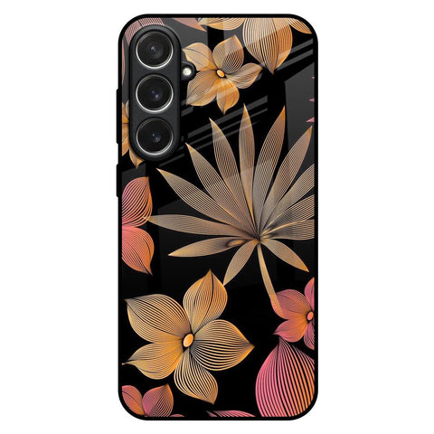 Lines Pattern Flowers Samsung Galaxy S26 Plus 5G Glass Back Cover Online