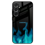 Teal Flames Samsung Galaxy S26 Plus 5G Glass Back Cover Online