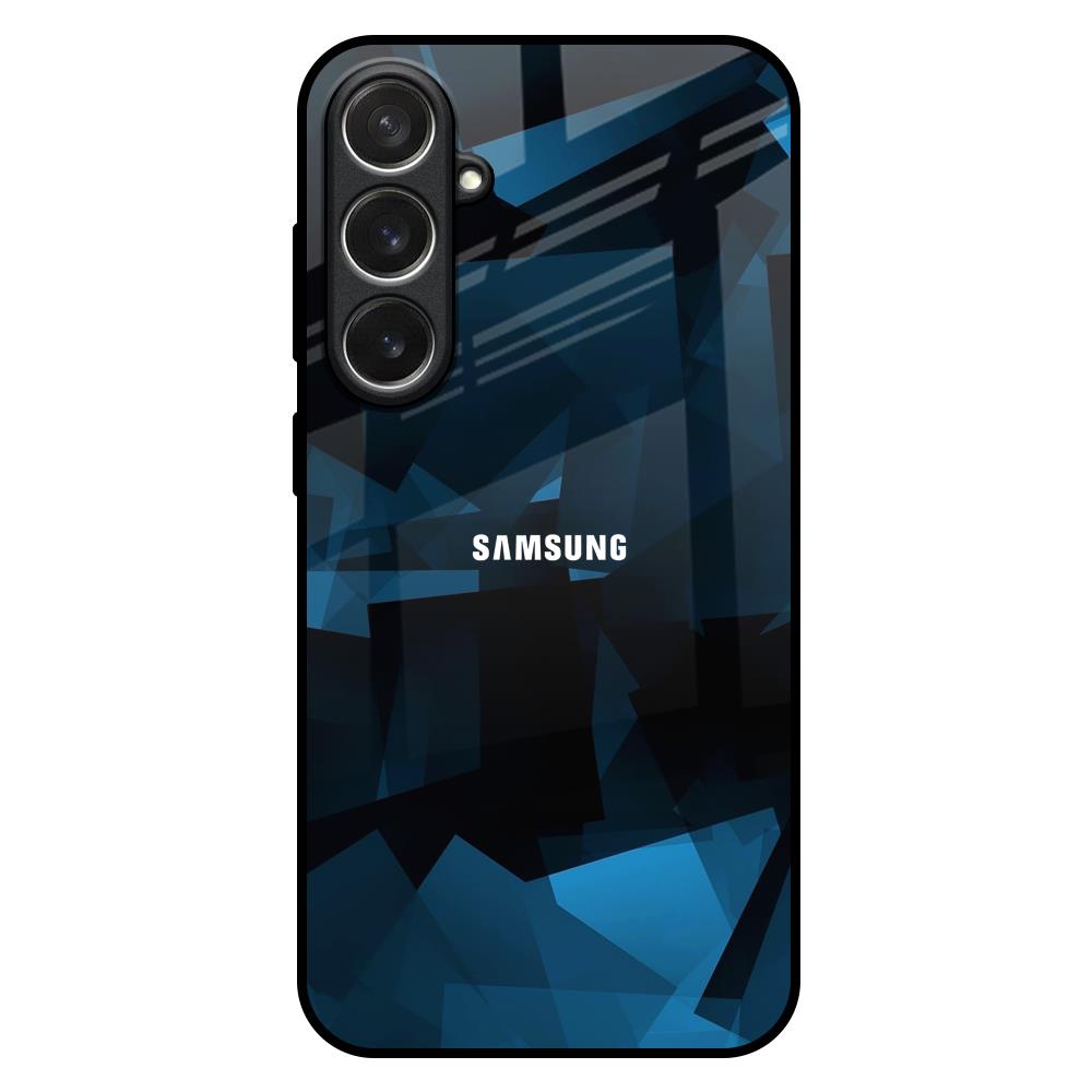 Polygonal Blue Box Samsung Galaxy S26 Plus 5G Glass Back Cover Online