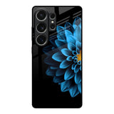 Half Blue Flower Samsung Galaxy S26 Ultra 5G Glass Back Cover Online