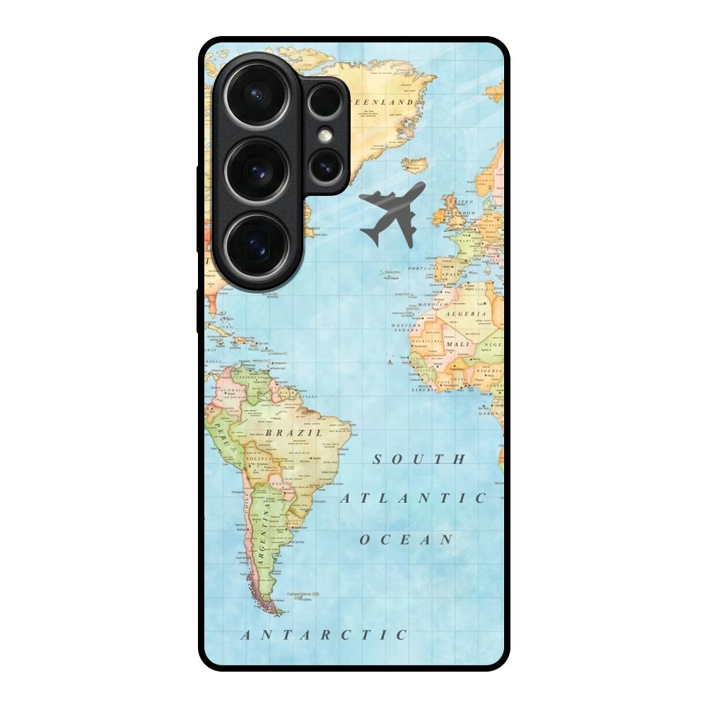 Travel Map Samsung Galaxy S26 Ultra 5G Glass Back Cover Online