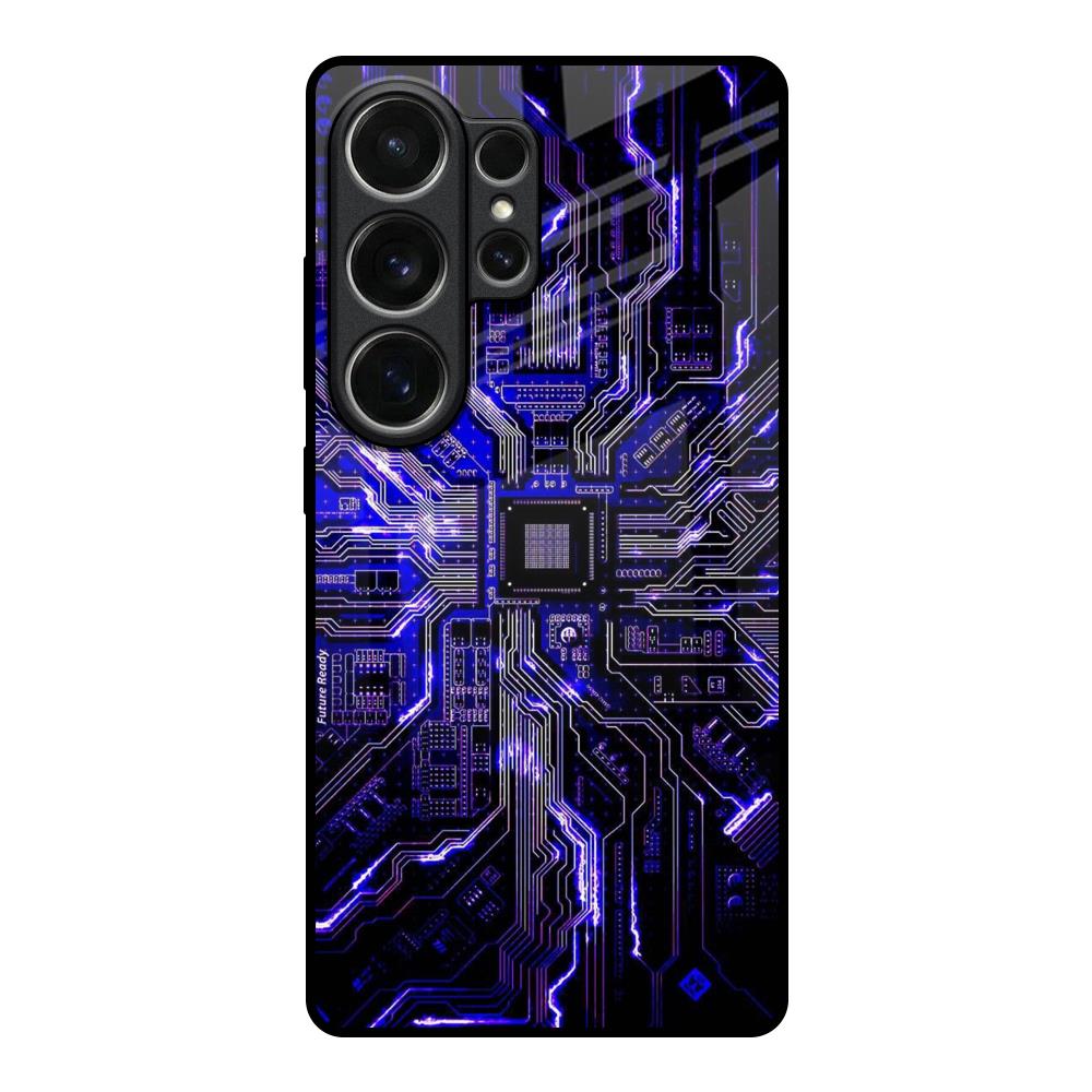 Techno Color Pattern Samsung Galaxy S26 Ultra 5G Glass Back Cover Online