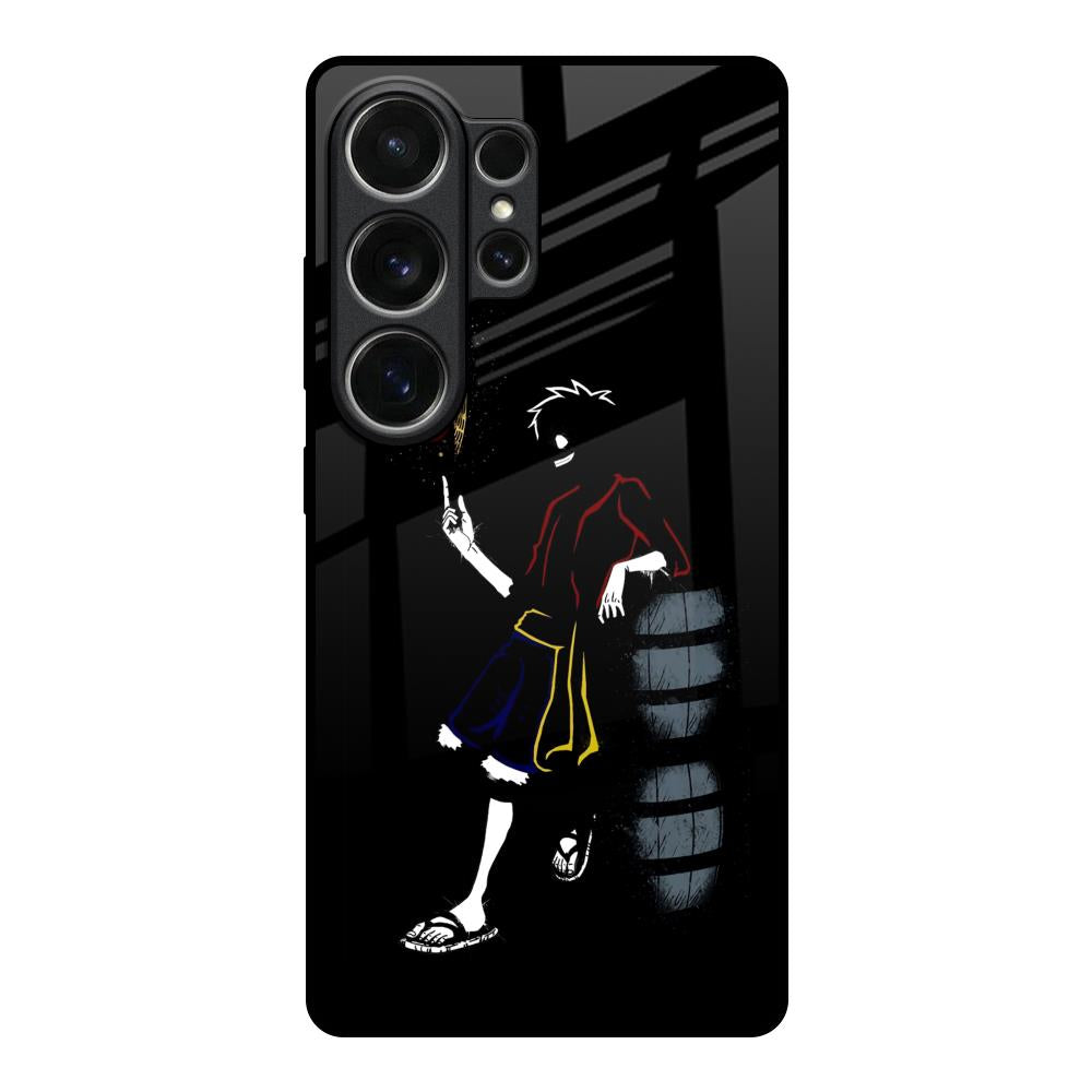 Luffy Line Art Samsung Galaxy S26 Ultra 5G Glass Back Cover Online