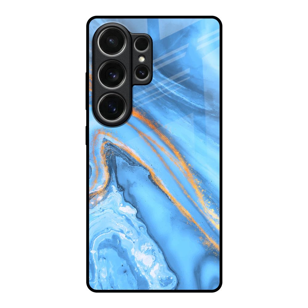 Vibrant Blue Marble Samsung Galaxy S26 Ultra 5G Glass Back Cover Online