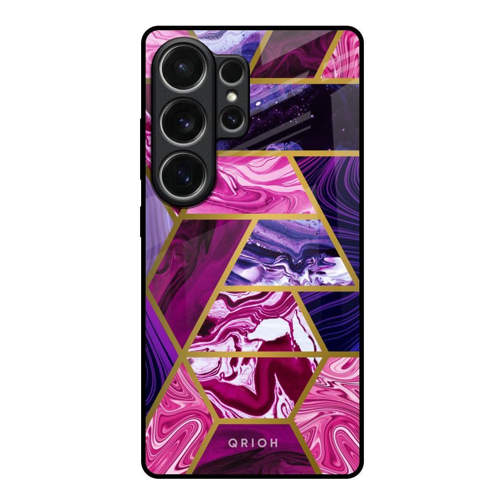 Electroplated Geometric Marble Samsung Galaxy S26 Ultra 5G Glass Back Cover Online
