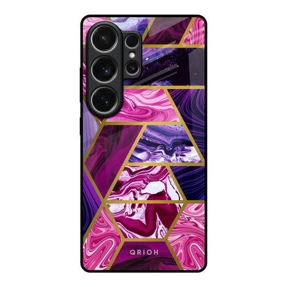 Electroplated Geometric Marble Samsung Galaxy S26 Ultra 5G Glass Back Cover Online