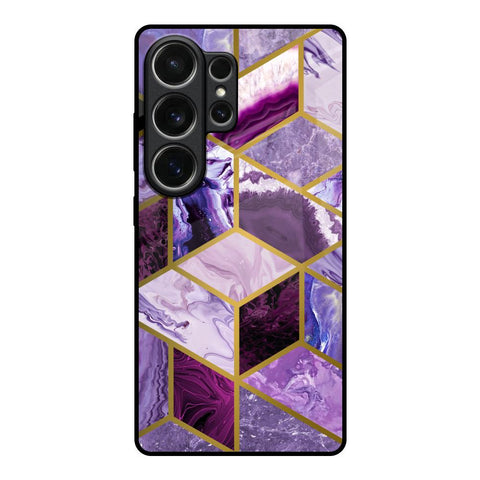 Purple Rhombus Marble Samsung Galaxy S26 Ultra 5G Glass Back Cover Online
