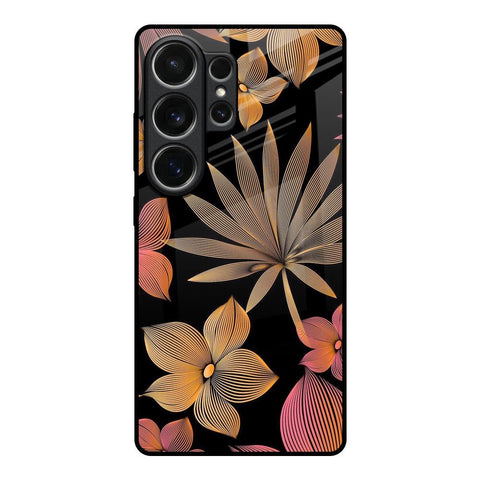 Lines Pattern Flowers Samsung Galaxy S26 Ultra 5G Glass Back Cover Online