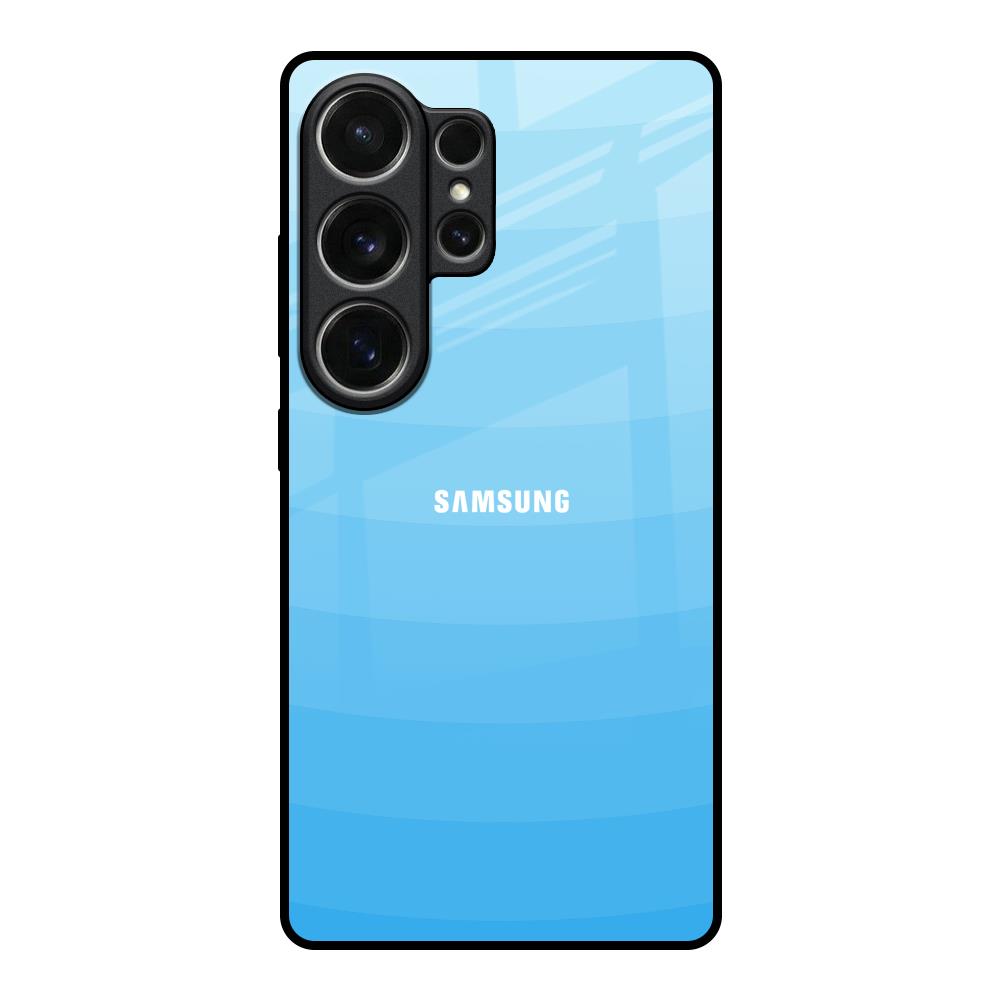 Wavy Blue Pattern Samsung Galaxy S26 Ultra 5G Glass Back Cover Online