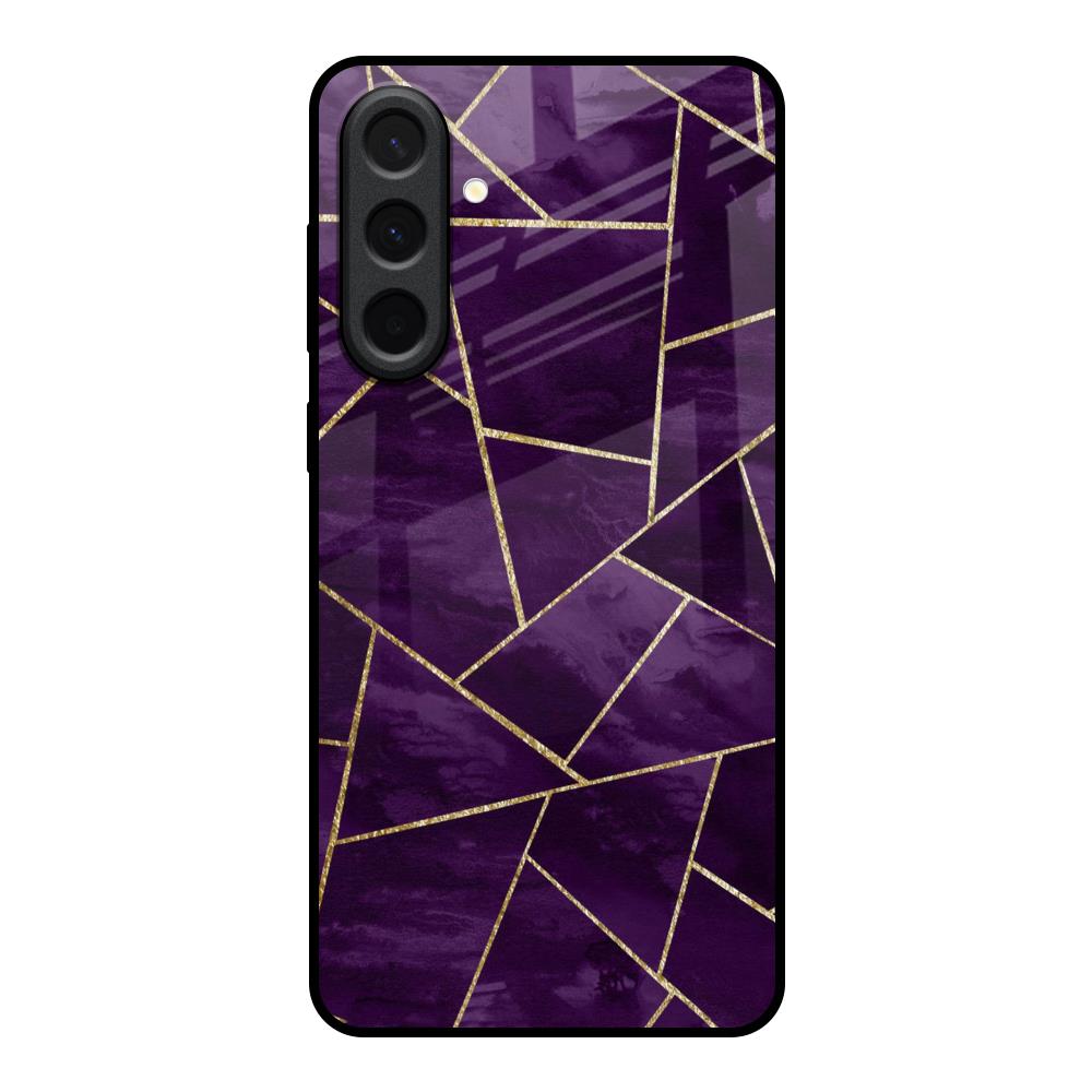 Geometric Purple Samsung Galaxy A37 5G Glass Back Cover Online