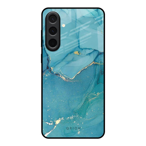 Blue Golden Glitter Samsung Galaxy A37 5G Glass Back Cover Online