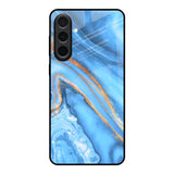 Vibrant Blue Marble Samsung Galaxy A37 5G Glass Back Cover Online
