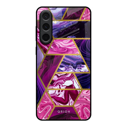 Electroplated Geometric Marble Samsung Galaxy A37 5G Glass Back Cover Online