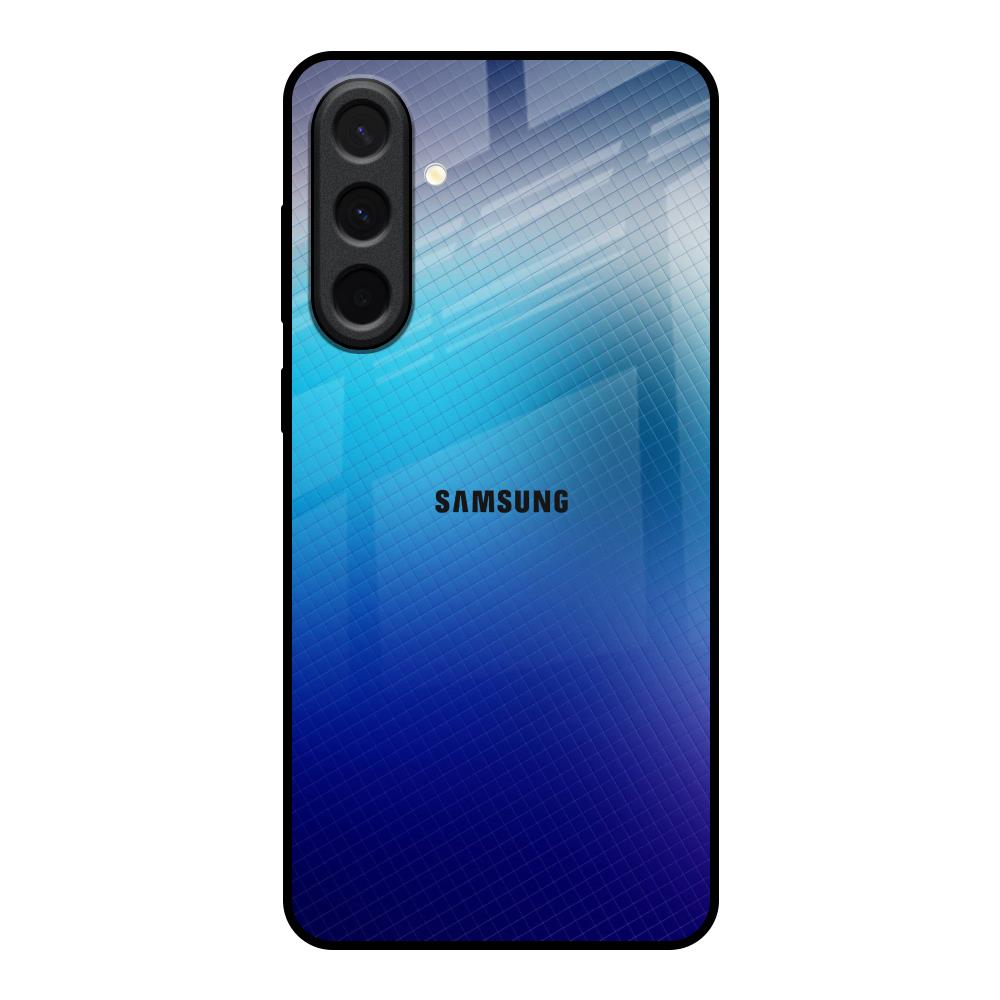 Blue Rhombus Pattern Samsung Galaxy A37 5G Glass Back Cover Online