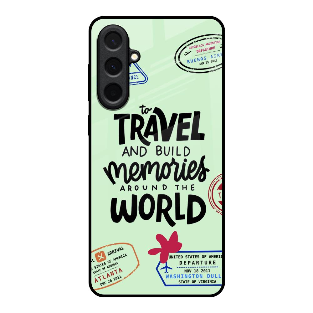 Travel Stamps Samsung Galaxy A57 5G Glass Back Cover Online