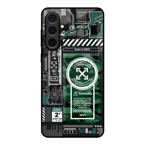 Green Camo Circuit Samsung Galaxy A57 5G Glass Back Cover Online