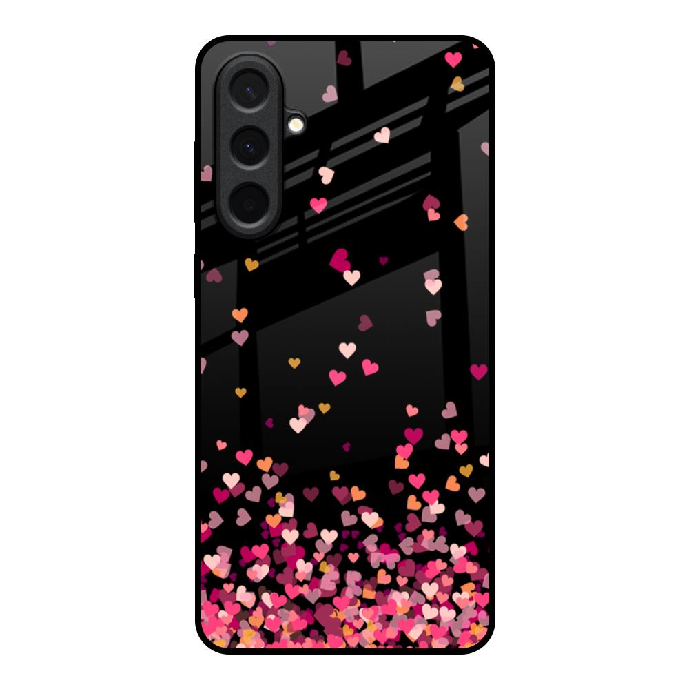Heart Rain Fall Samsung Galaxy A57 5G Glass Back Cover Online