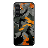 Camouflage Orange Samsung Galaxy A57 5G Glass Back Cover Online