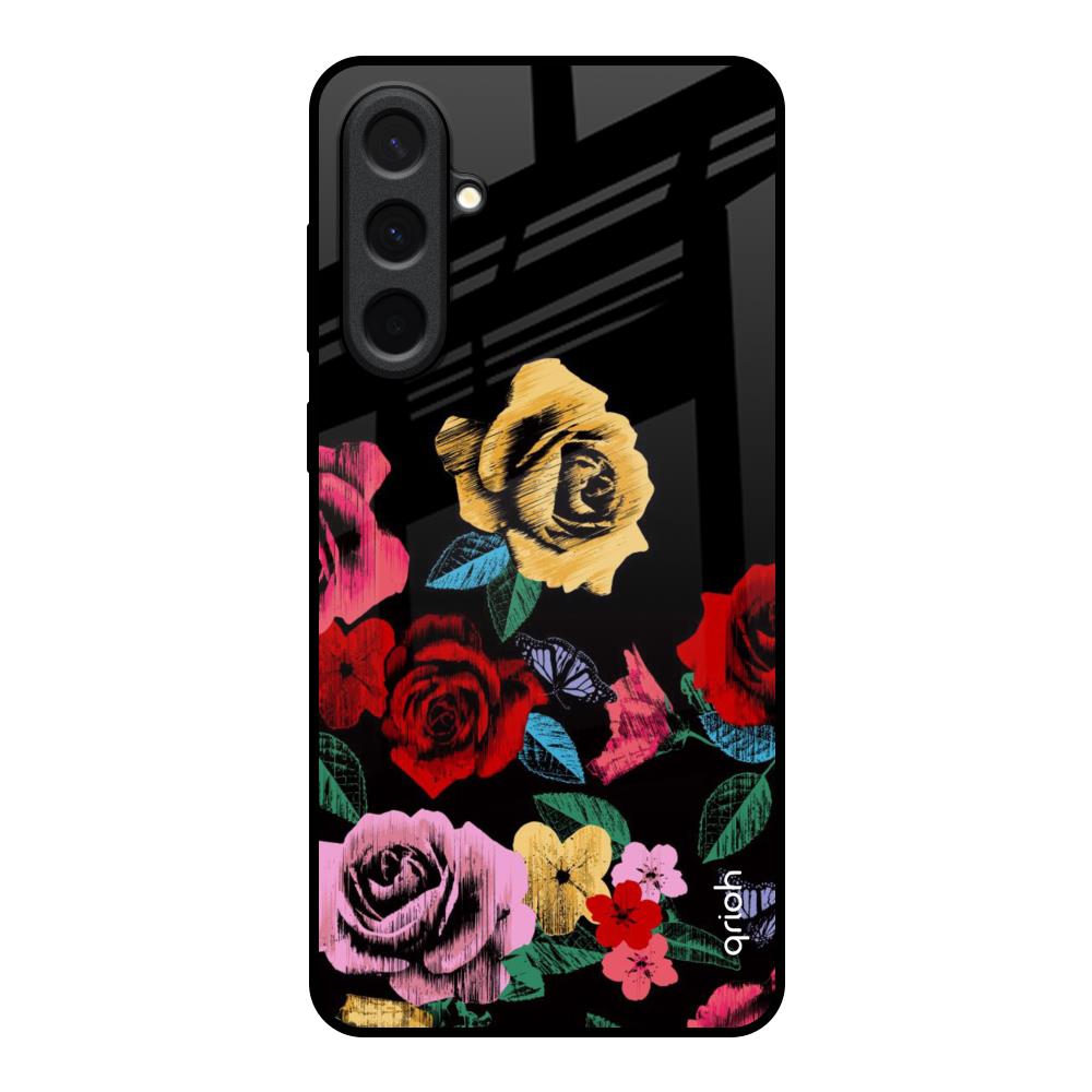 Floral Decorative Samsung Galaxy A57 5G Glass Back Cover Online