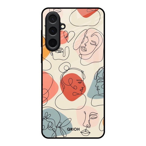 Abstract Faces Samsung Galaxy A57 5G Glass Back Cover Online