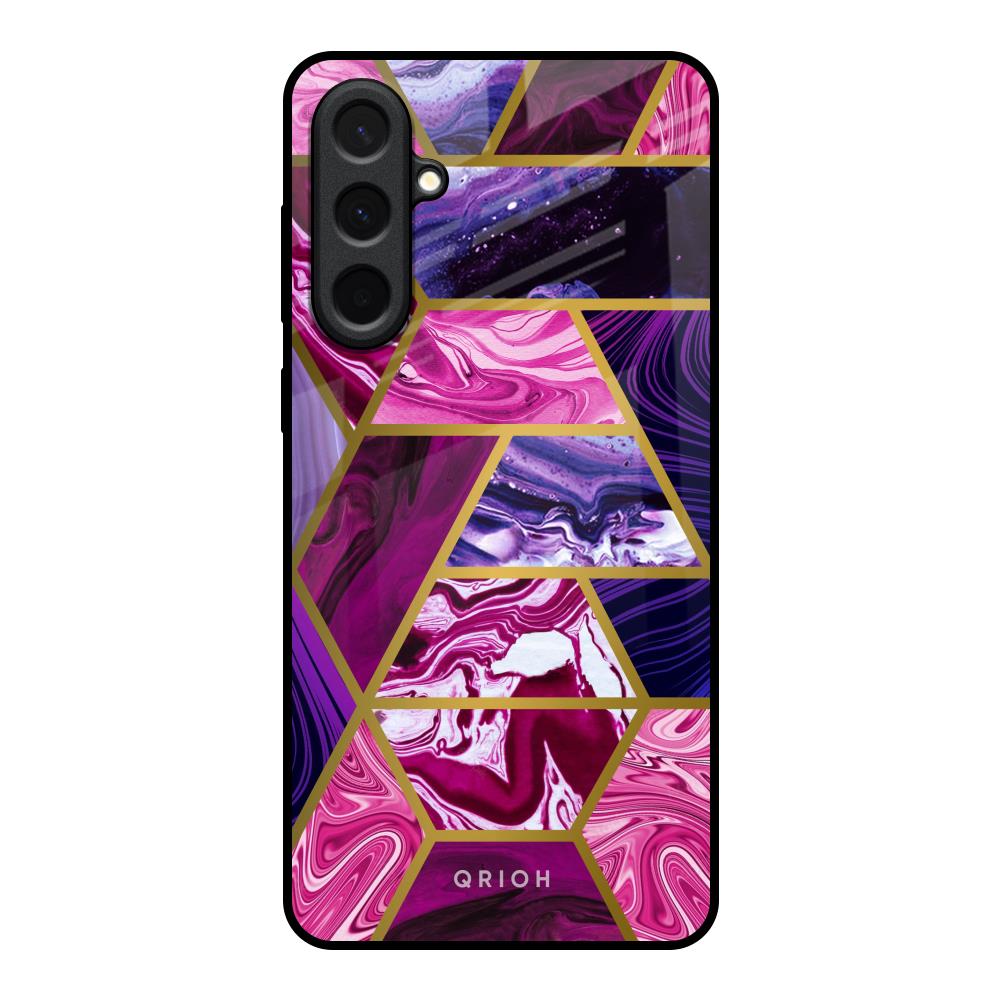 Electroplated Geometric Marble Samsung Galaxy A57 5G Glass Back Cover Online
