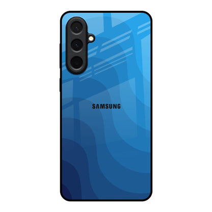 Blue Wave Abstract Samsung Galaxy A57 5G Glass Back Cover Online