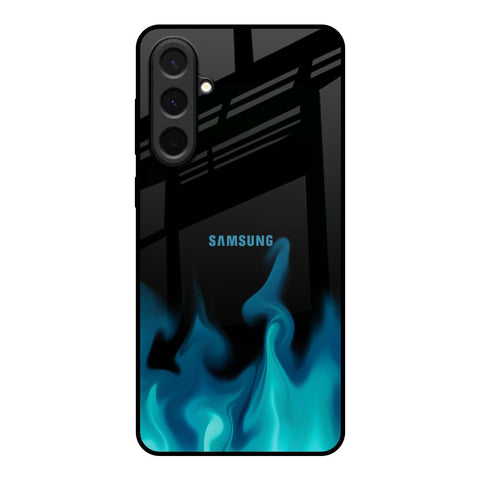 Teal Flames Samsung Galaxy A57 5G Glass Back Cover Online