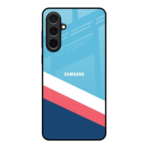 Pink & White Stripes Samsung Galaxy A57 5G Glass Back Cover Online