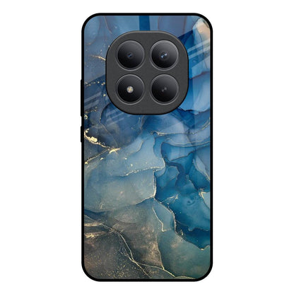 Blue Cool Marble Redmi note 15 Pro + Glass Back Cover Online