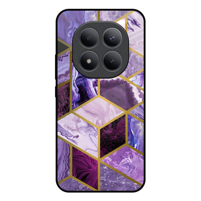 Purple Rhombus Marble Redmi note 15 Pro + Glass Back Cover Online