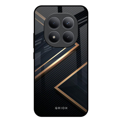 Sleek Golden & Navy Redmi note 15 Pro + Glass Back Cover Online