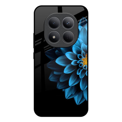 Half Blue Flower Redmi Note 15 Pro 5G Glass Back Cover Online