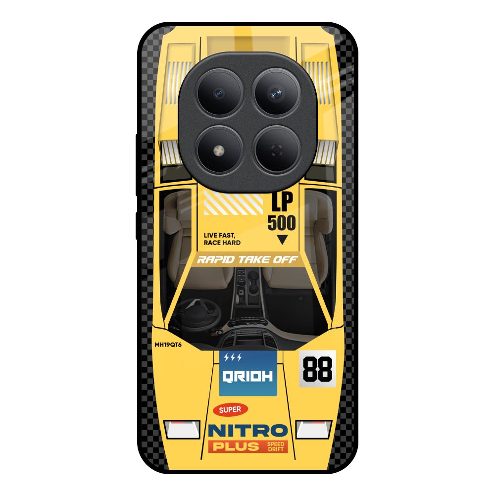 Yellow Racing Car Redmi Note 15 Pro 5G Glass Back Cover Online