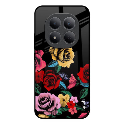 Floral Decorative Redmi Note 15 Pro 5G Glass Back Cover Online