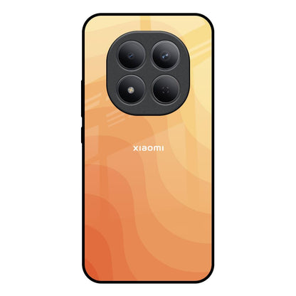Orange Curve Pattern Redmi Note 15 Pro 5G Glass Back Cover Online