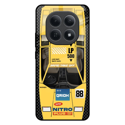 Yellow Racing Car Redmi Note 15 5G Glass Back Cover Online