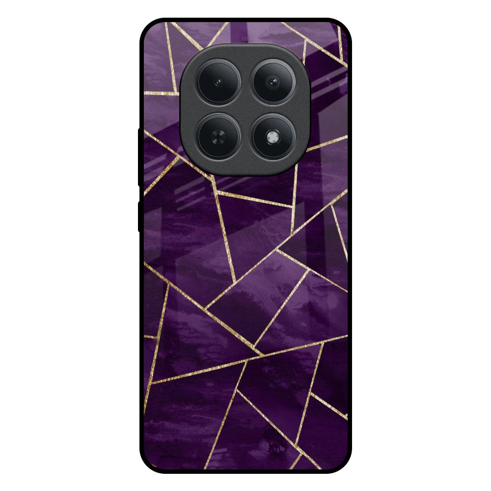 Geometric Purple Redmi Note 15 5G Glass Back Cover Online