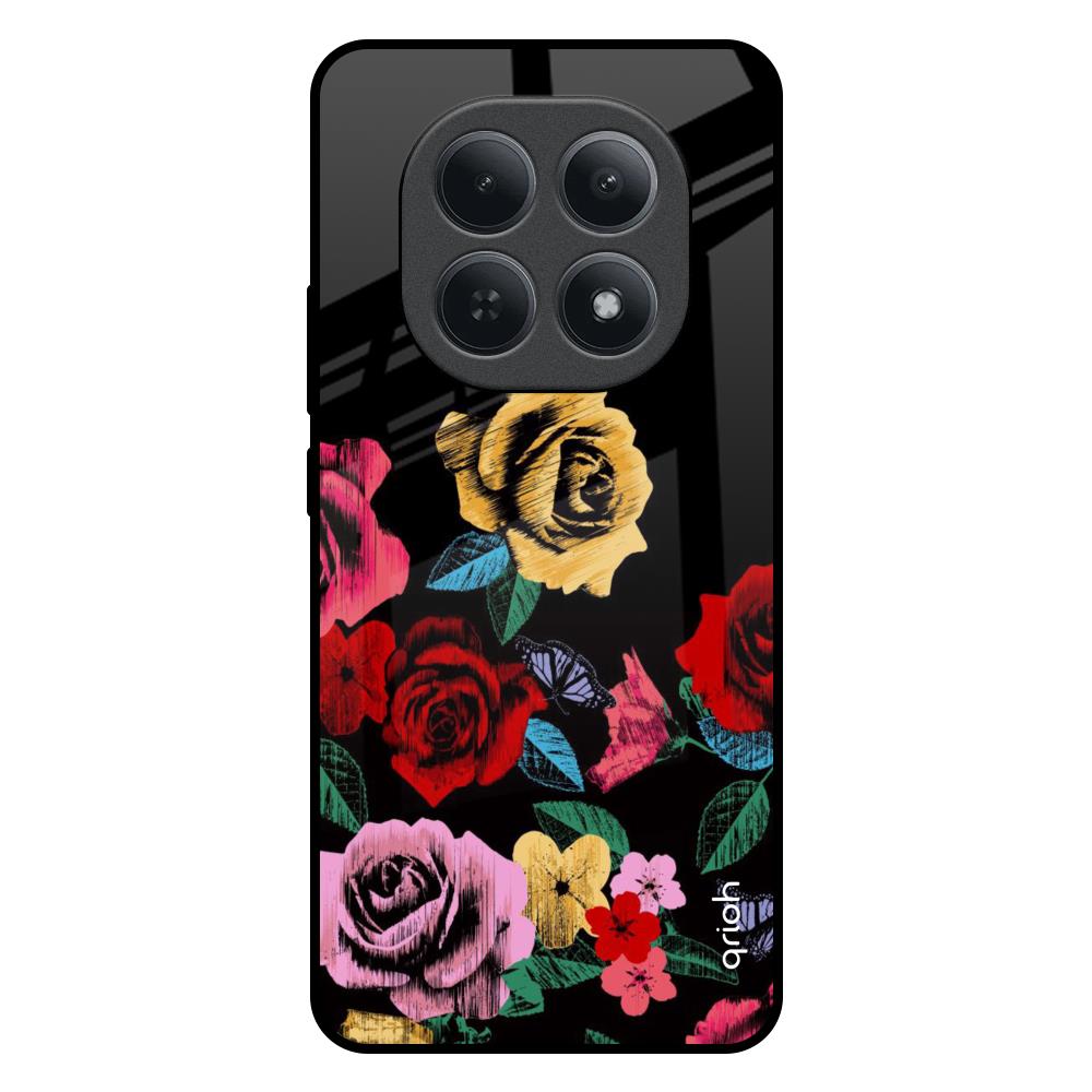 Floral Decorative Redmi Note 15 5G Glass Back Cover Online